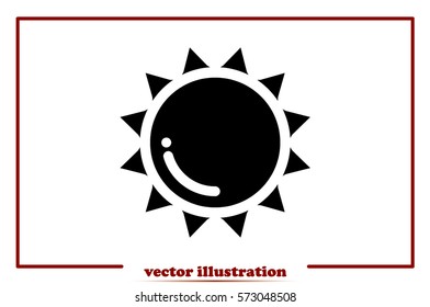 Sun icon vector illustration.