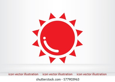 Sun icon vector illustration.