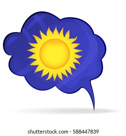 The sun icon. Vector illustration