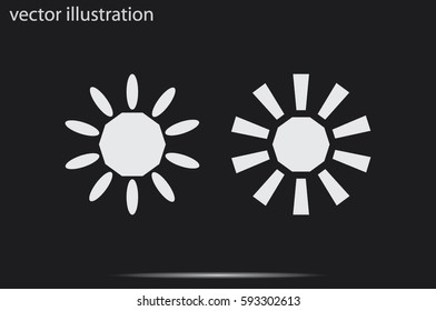 Sun icon vector illustration.