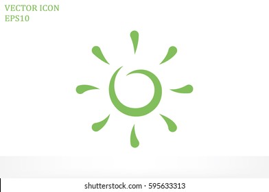 sun icon vector illustration.
