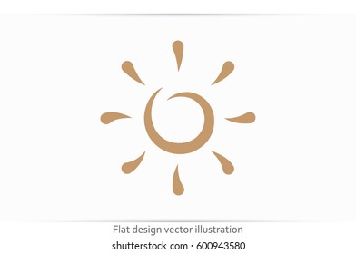 sun icon vector illustration