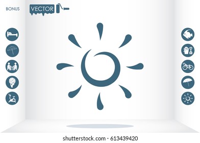 sun icon vector illustration