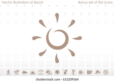 sun icon vector illustration