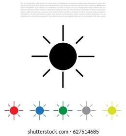 sun icon. vector illustration