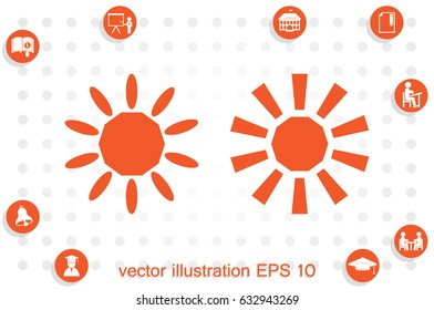 Sun icon vector illustration