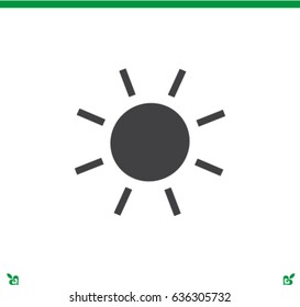 Sun icon, vector illustration