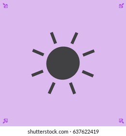 Sun icon, vector illustration