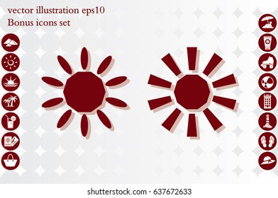 Sun icon vector illustration