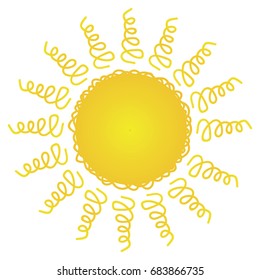 Sun icon. Vector illustration