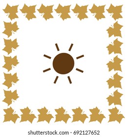 Sun icon, vector illustration
