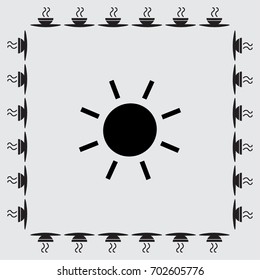 Sun icon, vector illustration