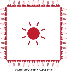 Sun icon, vector illustration