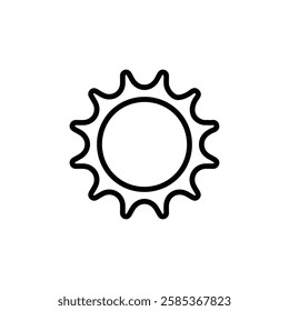 sun icon Vector illustration in black