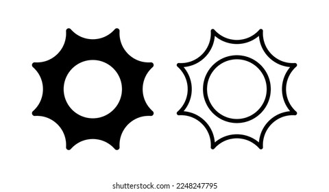 Sun icon vector illustration. Brightness sign and symbol.