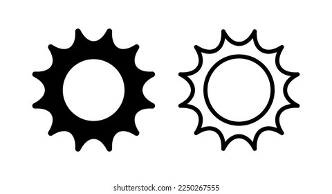 Sun icon vector illustration. Brightness sign and symbol.