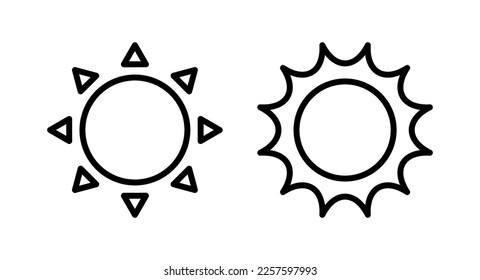 Sun icon vector illustration. Brightness sign and symbol.