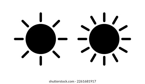 Sun icon vector illustration. Brightness sign and symbol.