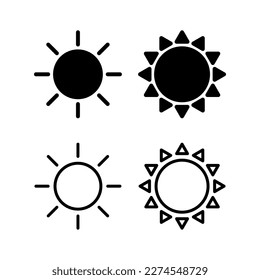 Sun icon vector illustration. Brightness sign and symbol.