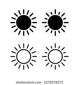 Sun icon vector illustration. Brightness sign and symbol.