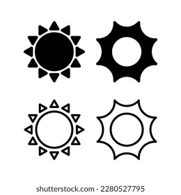 Sun icon vector illustration. Brightness sign and symbol.