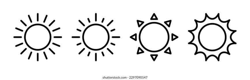 Sun icon vector illustration. Brightness sign and symbol.