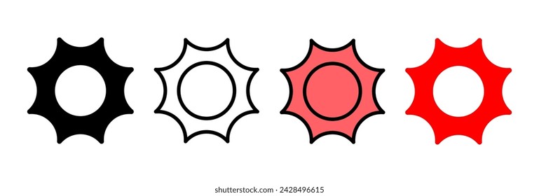 Sun icon vector illustration. Brightness sign and symbol.
