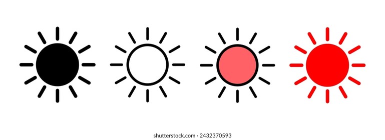 Sun icon vector illustration. Brightness sign and symbol.