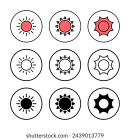 Sun icon vector illustration. Brightness sign and symbol.