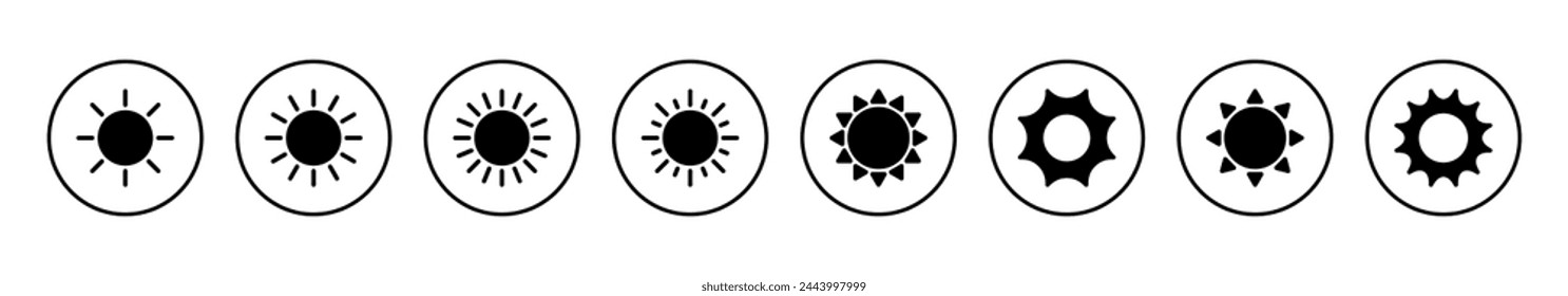 Sun icon vector illustration. Brightness sign and symbol.