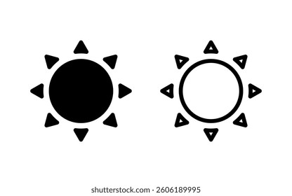 Sun icon vector illustration. Brightness sign and symbol.