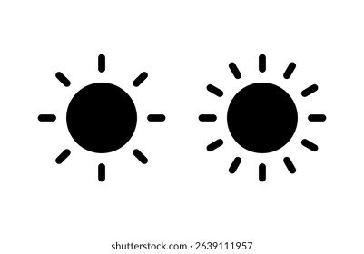 Sun icon vector illustration. Brightness sign and symbol.