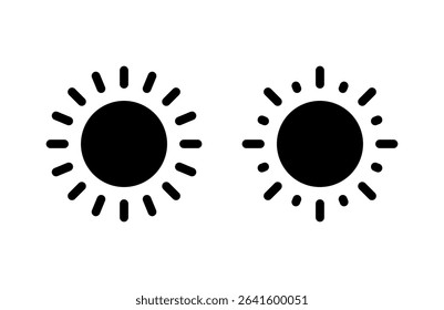 Sun icon vector illustration. Brightness sign and symbol.