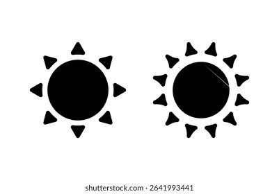 Sun icon vector illustration. Brightness sign and symbol.