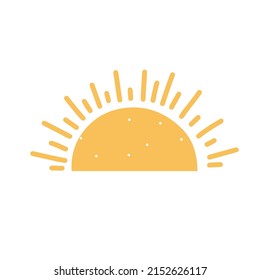 Sun icon vector illustration in cartoon style