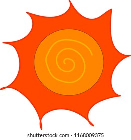 The sun icon and vector. Illustration for design.