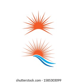 Sun icon Vector Illustration design Logo template