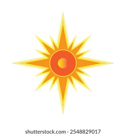 Plantilla de diseño de Ilustración vectorial Sun Icon