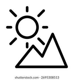 Plantilla de diseño de Ilustración vectorial de icono de sol