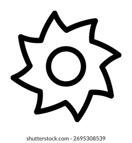 Modelo de design de ilustração de vetor de ícone da Sun