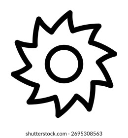 Modelo de design de ilustração de vetor de ícone da Sun