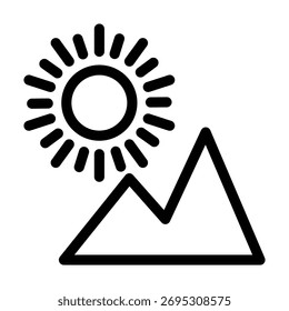 Plantilla de diseño de Ilustración vectorial de icono de sol