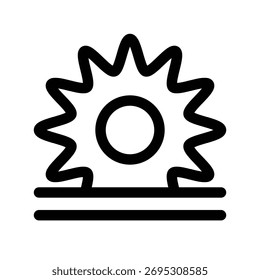Plantilla de diseño de Ilustración vectorial de icono de sol