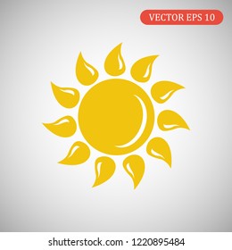 sun icon. vector illustration eps 10