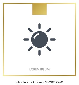icono de sol. Ilustración del vector EPS 10.