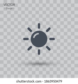 icono de sol. Ilustración del vector EPS 10.