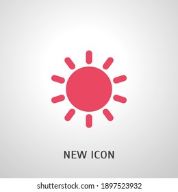icono de sol. Ilustración del vector EPS 10.
