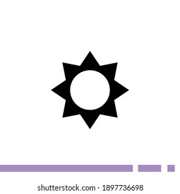 sun icon. Vector illustration EPS 10.