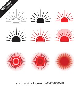 Sun icon vector illustration EPS