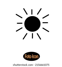 Icono de Sol. Ilustración vectorial eps10